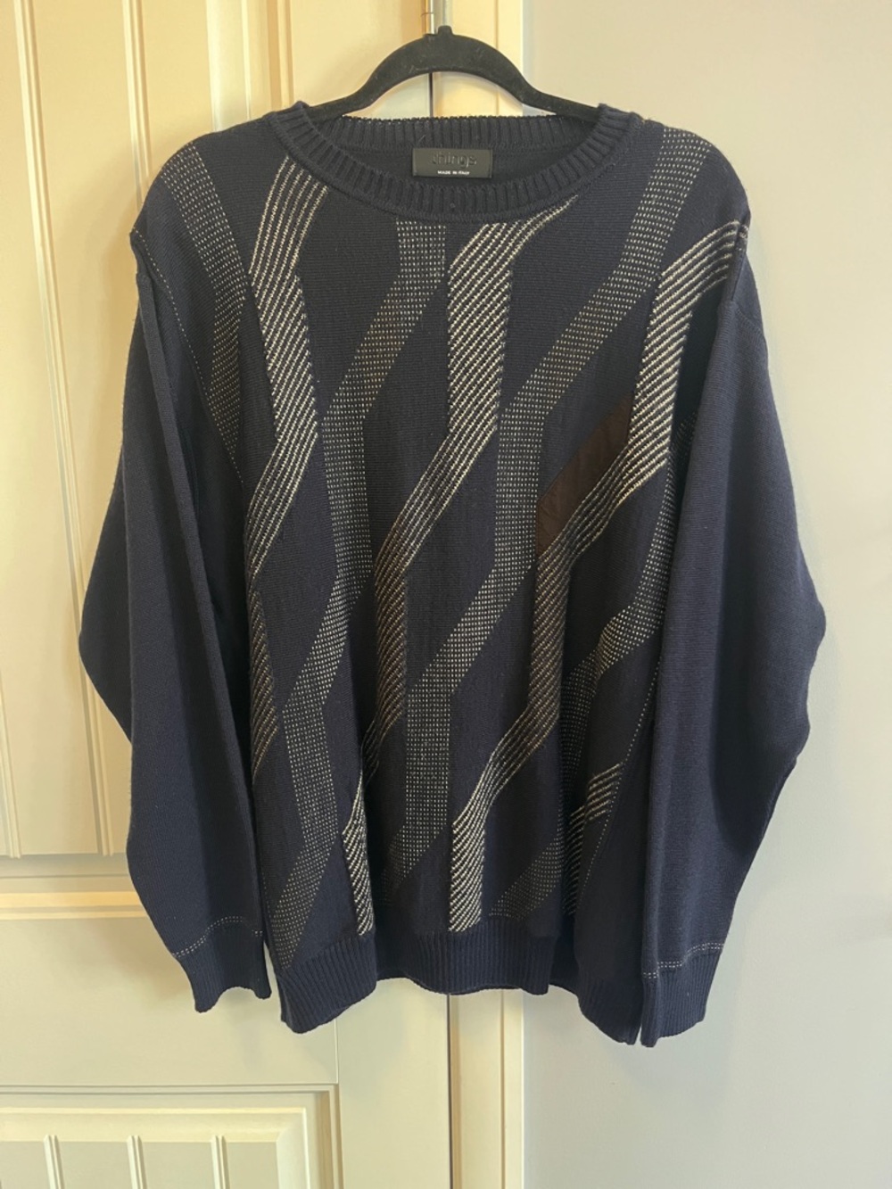 Things Navy Geometric Knit Sweater 56